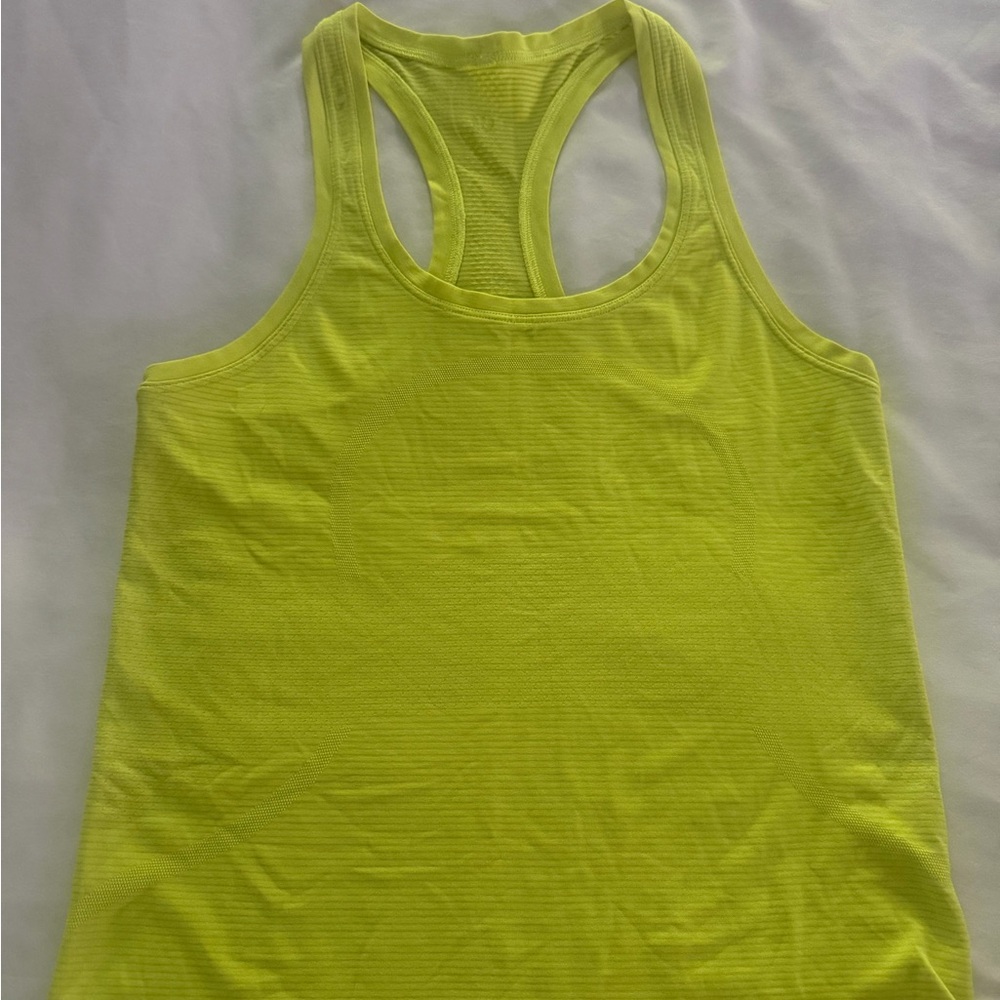 lululemon athletica Swiftie Neon Yellow Racerback Tank
